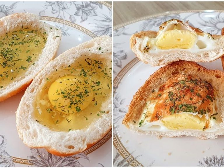 Pao com Ovo na Airfryer em 10 minutos - Pão Francês